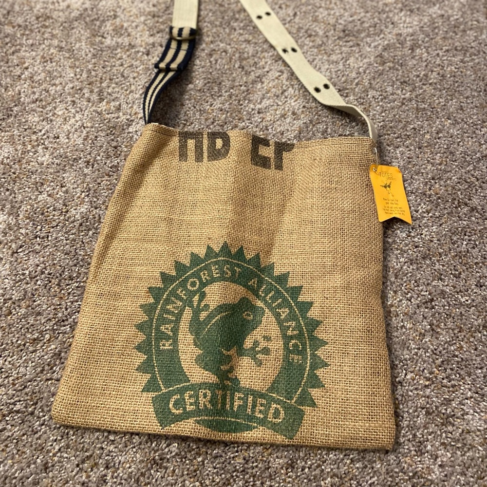 Rainforest certified feed bag tote